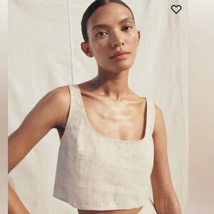 EUC Reformation Adalyn Linen Crop Top Size 12